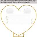 LANGXUN Large Size Metal Balloon Arch Kit, Wedding Heart Arch Stand, Love Balloon Column Arch Frame for Wedding, Bridal, Valentine's Day, Engagement and Birthday Party Supplies (Gold)