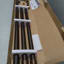 Bay Window Curtain Rods, HOTOZON 1 Inch Heavy Duty Curtain Rods for Bay Windows 36-72 Inch(Center Rod), 20-36 Inch Side Rods for Windows, Antique Bronze, Decorative Drapery Rods with End Cap Finials