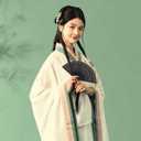 SEWACC Silk Folding Fan Hand Held Wood Hand Fan Chinese Japanese Vintage with Tassels for Women Ladies Home Decoration Black