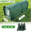 Chicken Runs for Yard,79" & 157" Extra Long Foldable Chicken Tunnels for Outside,All-in-One Kit with Sun Protection Net, Removable Door, Frame & Tools (Green, 79 * 21 * 32 inches)