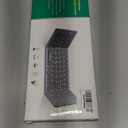 Samsers Multi-Device Foldable Bluetooth Keyboard with Touchpad, Rechargeable Dual-Mode(2.4G+BTx2) Wireless Keyboard with Holder, Portable Folding Keyboards for Android Windows iOS Mac OS - Gold