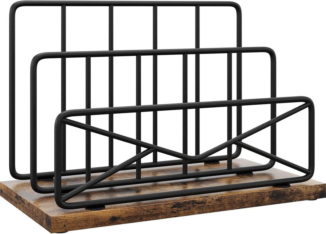 HavenlyYouth Desk Mail Organizer-with 2 Slot Matte Black Metal Desktop Mail Sorter Metal Storage File Holder Letter Sorter Organizer for Home or Office Desktop