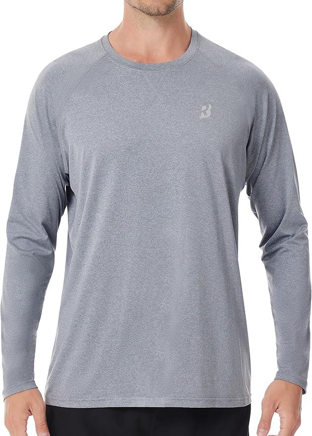 Roadbox UPF 50+ Sun Shirts for Men, UV Protection Long Sleeve Swim Shirt, Lightweight Rash Guard for Fishing Hiking Running, XL
