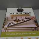 Walker Tray for Folding Walker with Cup Holders, Non-Slip Mat & Bag - Adjustable Universal Plastic Food Table for Seniors - Detachable Guardian Accessories - Removable Walker Trays for rolling walker