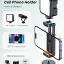 71''/180cm Extendable Phone Tripod Aluminum, Portable Stand for Video Recording, Travel Tripod for iPhone/Cell Phone/Camera Video Light, Compatible with Smartphones, DSLR