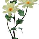3PCS Giant Artificial Flower Set Waterproof Durable No Fade Easy Care 3D Floral Decor for Home Wedding Office Garden Christmas Party Conference Centerpiece (Light Green)
