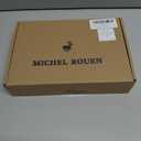 MICHEL ROUEN Mens Polo Shirts Heather Jacquard/Print/Striped Performance Moisture-Wicking Casual Collared Golf Shirts for Men (Blue, XXL)