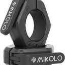 Mikolo Barbell Clamps,2-Inch Olympic Barbell Clips with Anti-Slip TPR Lining and Quick Release for Home and Gym Use (Black)