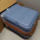 Kono 20'' Carry on Luggage with Spinner Wheel TSA Lock, Lightweight PC+ABS Hardside Luggage Durable Small Carry on Suitcase Apricot Blue