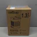 CEROELDA Small Trash Can with Lid-5L/1.3 Gal,Stainless Steel Outdoor Dog Poop Garbage Can-Farmhouse Retro Metal Waste Bin w/Step Pedal for Bathroom Bedroom Office-Soft Close-Black