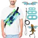 Bearded Dragon Carrier and Leash Harness with Wings, Small Animal Sling Carrier and Reptile Carrier, Lizard Adjustable Harness and Sling Bag for Outdoor Travel Walking Rest