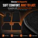 SecosAutoparts Replacement Black Velour Front & Rear Floor Mats Carpet Compatible with BMW X3 F25 2010 2011 2012 2013 2014 2015 2016 2017 2018