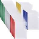 100 Pcs Clear Report Cover with Sliding Bar 50 Sheet Capacity Presentation Binder Transparent Resume Folder Plastic Folder for File Report School Office (Classic Color)