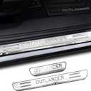 Chrome Door Sill Protector Trim Guard for Mitsubishi Outlander 2013 2025 2026, Stainless Steels Accessories Plates Cover Auto Interior Accessory Kick Panels