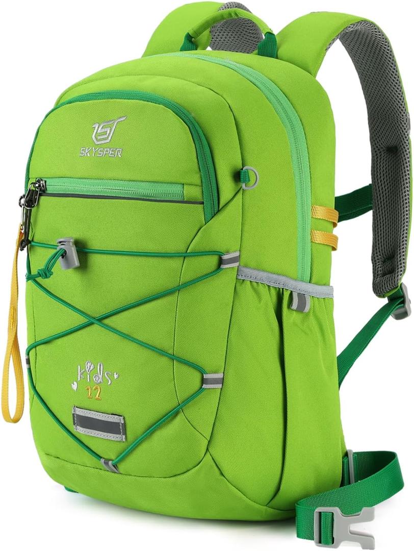 SKYSPER Kids Backpack 12L Children School Bag Child Boy Girl Pack Ages 4-8 for Traveling Day Trips Classes Camping(Apple green) (Small)