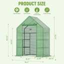 Greenhouse for Outdoors, Portable Green House, Walk in Greenhouses with Durable PE Cover, 57 x 29 x 76 inch Greenhouse with Shelves Stands,Green
