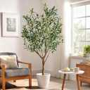 4ft Artificial Olive Tree Faux Olive Plant for Home Decor, Large Fake Olive Tree Modern Farmhouse Style, Floor Plant for Indoor Artificial Trees for Home Decor Indoor, Arbol de Olivo Artificial