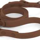 Wisedog Waterproof Standard Dog Leashes with 2 Hooks, 5 ft/ 6 ft Lengths, Adjustable for Traffic Control Safety, for Small, Medium & Large Dogs Walking (Coca Mocha M) (M|3/4 in  5 ft, Coca Mocha)