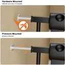 Narrow Baby Gates for Stairs Doorways Auto Close Tension Black Metal Child Pet Safety Gates with Pressure Mount 24-29 Inch Wide