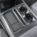 EDBETOS Center Console Pocket Cover for Ford F150 2021-2024 2025 Adapter Insert Tray, F150 Cubby Cover Hidden Secret Storage, Reduced Clutter (Fits Driver's Side Pocket,Not Fit Model w/Gear Lever)