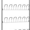 Organize It All Over-The-Door 18 Pair Hanging Wire Shoe Rack