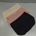 INNERSY Women's Seamless No Show Hipster Panties Invisible Light Underwear 3-Pack (Medium, Black/Brick Red/Nude)