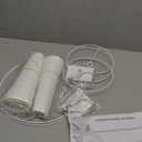 Set of 2 Pure White Linen Drum Lamp Shade 13" Top x 13" Bottom x 10" High (Spider) Contemporary Lamp Shades for Table Lamps & Bedside Lamps Replacement Lampshade - GO&SO - Assembly is Required