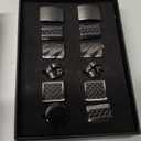 6-Pair Classic Mens Cufflinks for Wedding & Business | Stylish Metal Cufflink Set with Gift Box Packaging