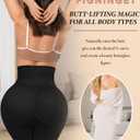 Padded Shapewear Hip Pads Shapewear Tummy Control Butt Padded Underwear For Women (Black, M)