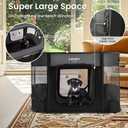 Love's cabin Pet Puppy Dog Playpen, Small Dog Tent Crates Cage Indoor/Outdoor, Portable Exercise Playpen for Cat, Foldable Pop Up Dog Kennel Playpen with Carring Case (S, Grey)