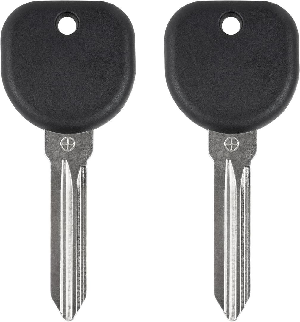 Vurkcy 46 Chip Transponder Ignition Car Key, B111-PT GMX-100C 15871576 Circle + Replacement for Buick Cadillac Chevy GMC Hummer Pontiac Saturn, New Uncut, 2Pcs
