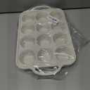 Vinino 2Pack Silicone Muffin Pan for Baking with Metal Reinforced Frame, 12 Cup Regular Size Cupcake Pan, BPA Free Silicone Muffin Tray, Cupcake Baking Pan Bite Molds for Oven Dishwasher Safe, Standard: 12 Cups×2pack