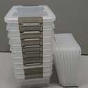 Clear Storage Bin, Latching Box Container, 10 Packs