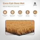 Owl - 17"x29" - Coir Door Mat with Heavy Duty Backing - Welcome Mats for Entryway, Porch - Anti-Slip PVC & Coconut Fiber Surface - Natural Home Accessories, Minimalist Original Design