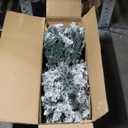 CM22067 6 ft. Unlit Premium Snow Flocked Hinged Artificial Christmas