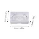 Totority Wall Socket Junction Box 5 Pcs ABS, White, 4.72 X 2.87 X 1.37 Inch, External Installation, Home Decor Electrical Outlet Box for Household Use