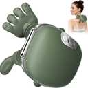 4D Neck and Shoulder Heat Massager, Wireless Portable Neck Massager, Relieves Muscle Pain, Simulates Deep Tissue Massage of Human Hand, Ideal Gift.Green