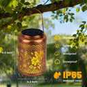 2 x Solar Lanterns Outdoor Waterproof Hummingbird, KagoLing Birthday Gifts for Women Mom Grandma, Garden Decor Hanging Solar Lights Outdoor Metal Lantern Decoration Outside for Yard, Patio, Backyard