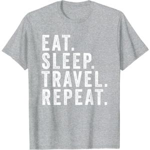 Funny World Traveler Agent Travel Adventure Traveling Gift T-Shirt (Grey, XXL)