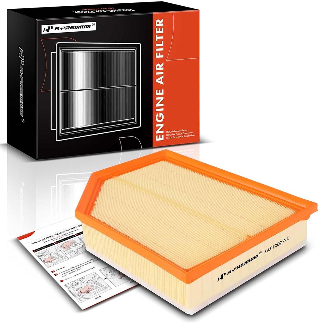 A-Premium Engine Air Filter Compatible with Volvo XC60 2018-2023, XC90 2016-2023, S60 2019-2023, S90 2017-2023, V60 2019-2023, V60 Cross Country 2020-2023, V90 2018-2021, V90 Cross Country 2017-2023