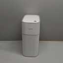 MOPALL Small Bathroom Trash Cans with Lids,Motion Sensor Bathroom Trash Can,Narrow Waterproof Plastic 3.5 Gallon Automatic Adsorption Touchless Garbage Can,White (Slim)