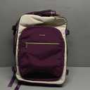 LOVEVOOK 50L Travel Backpack for Women & Men, Airline Approved Carry On Luggage with 3 Packing Cubes, TSA Overnight Bags, Waterproof Personal Item Bag, Weekender Essentials Backpacks fits 17" Laptop (Purple-beige-black)