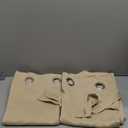 Hiasan Short Blackout Curtains for Bedroom - Thermal Insulated & Energy Saving Window Curtains for Living Room, 2 Drape Panels Sewn with Tiebacks, Beige, 38 x 45 Inch