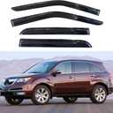 KPY Window Visor Compatible with Acura MDX 2007-2013, 4PC Rain Guard Side Window Vent Deflectors Tape-On Mugen Style, 2007 2008 2009 2010 2011 2012 2013