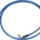 Motoforti Universal 140cm 55.12" Motorcycle Brake Clutch Oil Hose Line Pipe Hydraulic Reinforced Stainless Steel Braided Blue