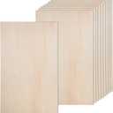 12 Pack Basswood Sheets for Crafts-12 x 20 x 1/8 Inch- 3mm Thick Plywood Sheets with Smooth Surfaces-Unfinished Rectangular Wood Boards for Laser Cutting, Wood Burning, Architectural Models, Staining
