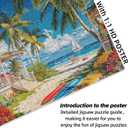 Noceba 500 Piece Puzzles for Adults, Beach Cottage Puzzles for Adults 500 Pieces, Summer Beach Leisure Jigsaw Puzzles, Challenging Ocean Jigsaw Puzzle as Home Decor
