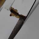 Fredbeck 48x96 inch White Barn Door with 8FT Sliding Door Hardware Kit Included & Handle, MDF, Solid PVC Surface, DIY Assembly, 5-Panel