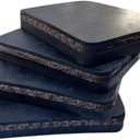 4 Pack Heavy Duty Rubber Pads- Nylon Reinforced- 11,000lbs Capacity, Non-Slip Stabilizer Pads for Jack Stands, Motorcycle Kickstand, RV Leveling, Equipment Support- 0.9 Height (6.34.7)