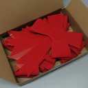 CCINEE 6 PCS Red PVC Christmas Wreath Bow, 8.3"×11.2" Bows Xmas Plastic Bows Decorations Christmas Tree Ornaments Waterproof Bows for Christmas Tree Home Party Indoor Outdoor Decoration Gift Wrapping